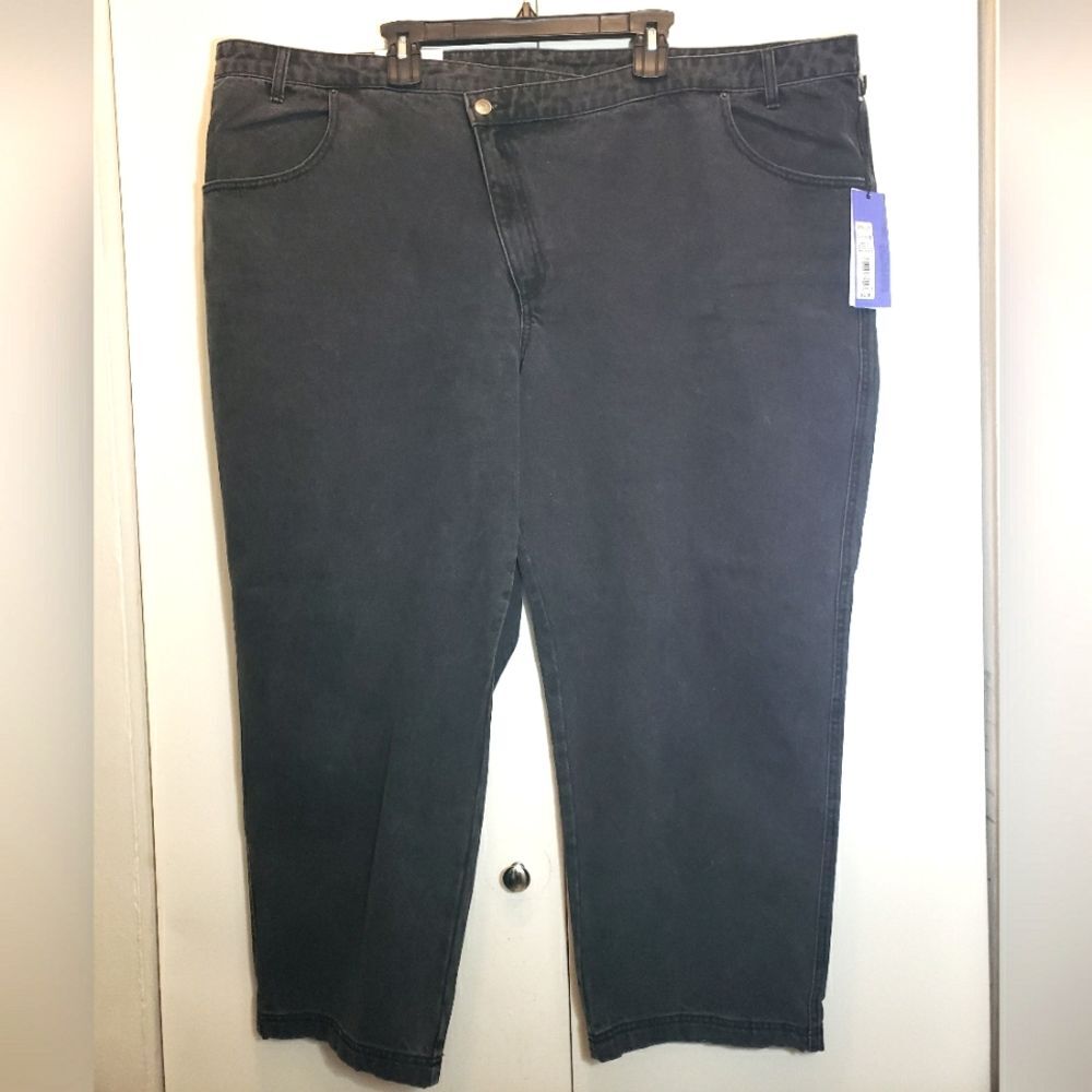 Future Collective X Kahlana Barfield Brown NWT BLACK High Rise Tapered Leg Jeans - Picture 8 of 16